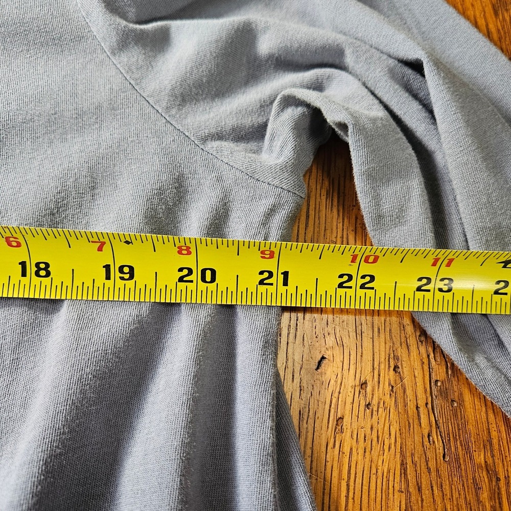 Pure Jill Women's L Knit Tunic Top Gray Blue 3/4 Sleeve Two Pocket Cotton Casual - Picture 8 of 8